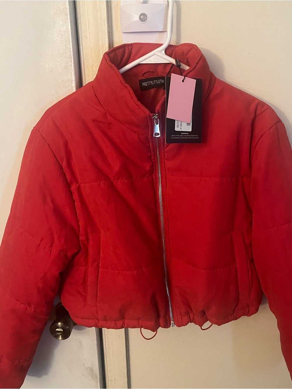 PrettyLittleThing Vibrant Red Quilted Puffer Jacket